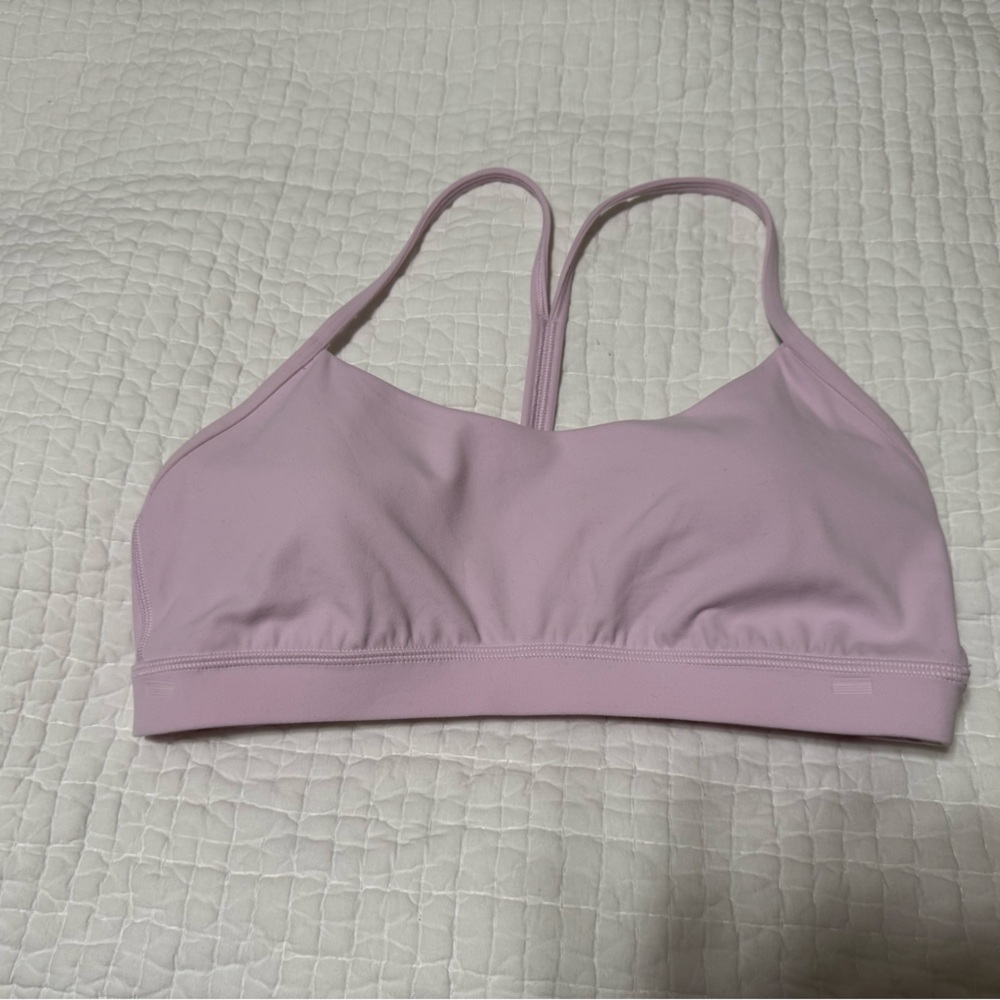 Lululemon flow Y bra in pale pink